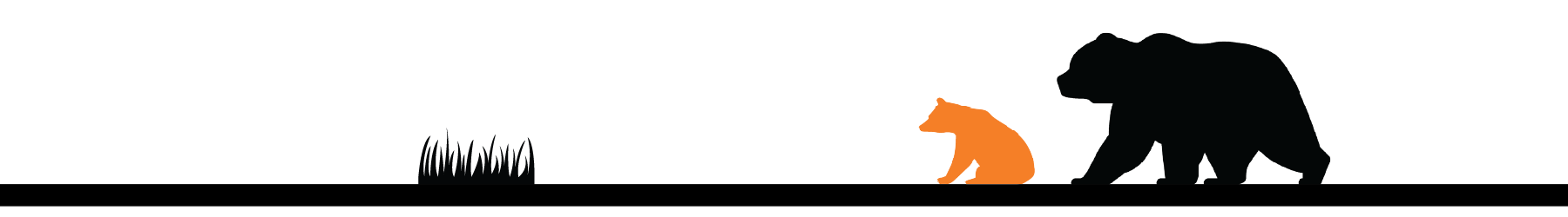 Line break with bear caricatures